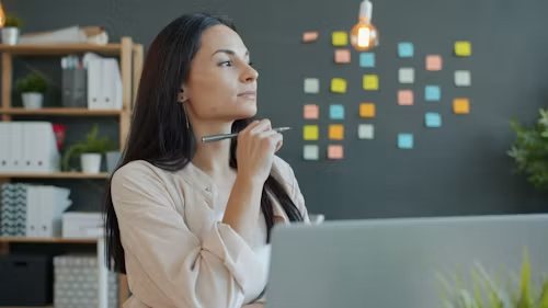 Female founder managing startup operations