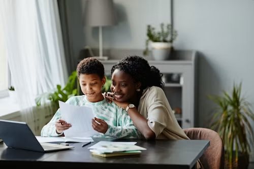 Single mother balancing family protection and career